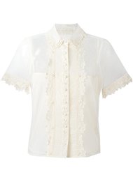 прозрачная блузка с короткими рукавами Red Valentino