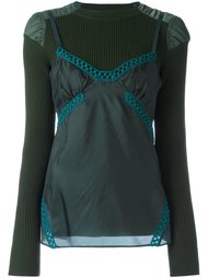 многослойный джемпер Sacai