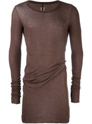 драпированная удлиненная футболка Rick Owens