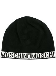 шапка-бини с логотипом  Moschino