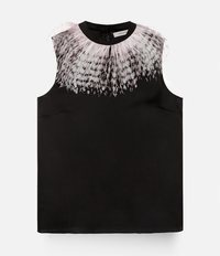 топ с вставками из перьев Christopher Kane