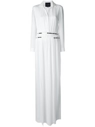 платье с длинными рукавами и серебристой отделкой Jay Ahr