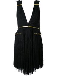 платье с бахромой и золотистой отделкой Jay Ahr