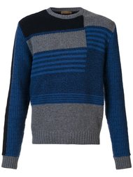 свитер в стиле колор-блок  Etro