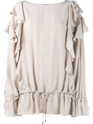 топ с оборками  Lanvin
