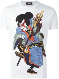 футболка с принтом самурая  Dsquared2