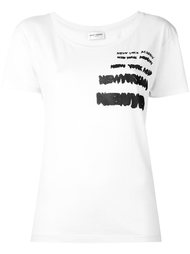 футболка с принтом фразы  Saint Laurent