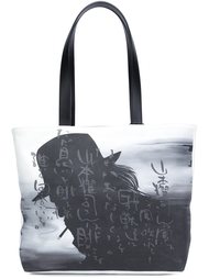сумка-тоут с принтом силуэта  Yohji Yamamoto