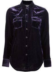 бархатная рубашка  Saint Laurent