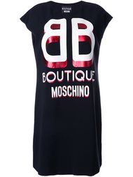 платье с принтом логотипа  Boutique Moschino