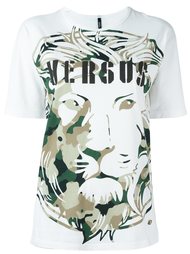 футболка с принтом головы льва Versus
