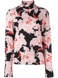 топ с цветочным принтом   MSGM