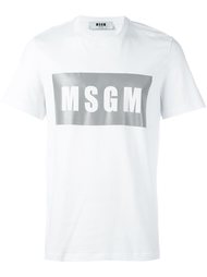 футболка с принтом логотипа   MSGM