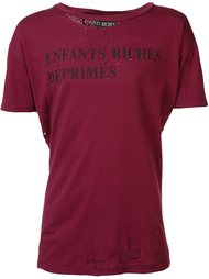футболка с рваными деталями   Enfants Riches Deprimes