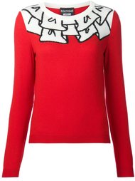свитер с контрастным принтом  Boutique Moschino