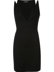 двухслойное платье без рукавов Dsquared2