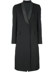 пальто с контрастным лацканами  Brunello Cucinelli