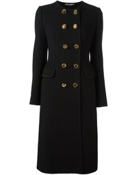 длинное пальто без воротника Dolce &amp; Gabbana