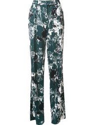 прямые брюки с цветочным рисунком Emanuel Ungaro