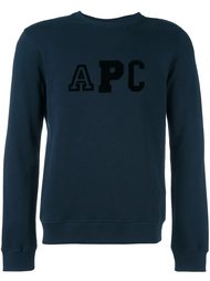 толстовка с принтом логотипа   A.P.C.