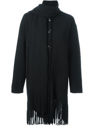 куртка с бахромой и элементом шарфа Boutique Moschino