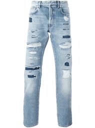 джинсы с потертой отделкой Dior Homme