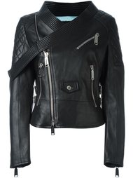 байкерская куртка с поясом на воротнике Dsquared2
