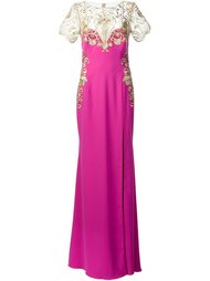 платье с цветочной вышивкой Marchesa Notte