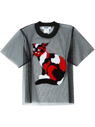 блузка 'cat' с прозрачной панелью MSGM