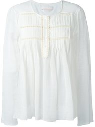 блузка с плиссированной вставкой See By Chloé