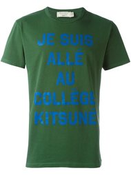 футболка с принтом фразы  Maison Kitsuné