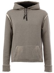 houndstooth print hoodie Aganovich