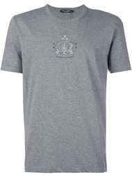 футболка с вышивкой в виде короны Dolce &amp; Gabbana