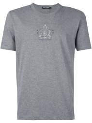футболка с вышивкой в виде короны Dolce &amp; Gabbana