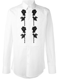 рубашка с аппликацией в виде роз Dolce &amp; Gabbana
