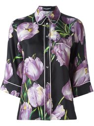 рубашка с принтом тюльпанов  Dolce &amp; Gabbana