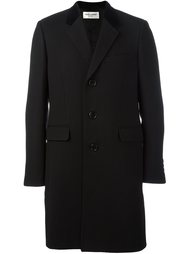 бархатное пальто  Saint Laurent