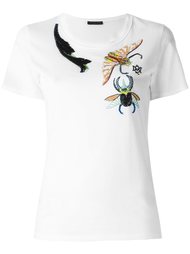 футболка с вышивкой Alexander McQueen