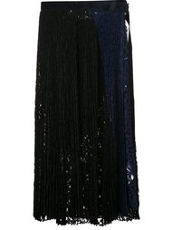плиссированная юбка с запахом Sacai