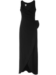 длинное панельное платье с драпировкой Armani Collezioni
