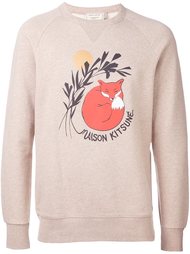 свитер с принтом лисы Maison Kitsuné