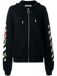 толстовка в полоску с розами Off-White