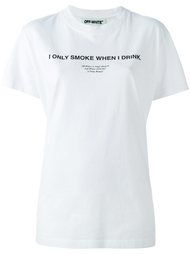 футболка 'I only smoke when I drink' Off-White