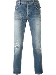 джинсы с потертой отделкой Balmain