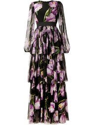 платье с принтом тюльпанов  Dolce &amp; Gabbana