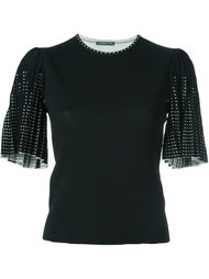 топ с расклешенными рукавами Alexander McQueen