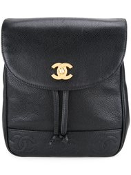 рюкзак с тиснеными логотипами Chanel Vintage