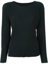 pleated boat neck blouse Issey Miyake Cauliflower