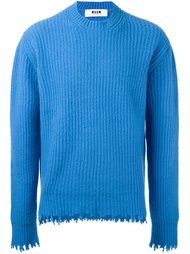 джемпер с рваными деталями MSGM