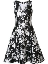 расклешенное платье с цветочным рисунком Oscar de la Renta